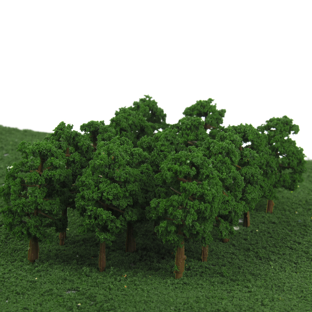 100x Mixed modèle arbres HO N échelle 1:150 Modèle Paysage chemin de fer train arbre 