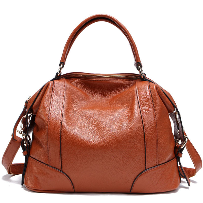 Large capacity design genuine leather women business messenger bags fashion shopping shoulder bags for woman handbags