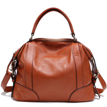 Large capacity design genuine leather women business messenger bags fashion shopping shoulder bags for woman handbags