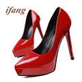 2016 Spring New Shoes Woman Casual Waterproof Women Shoes Wedding Pumps Sexy High Heeled Women Shallow