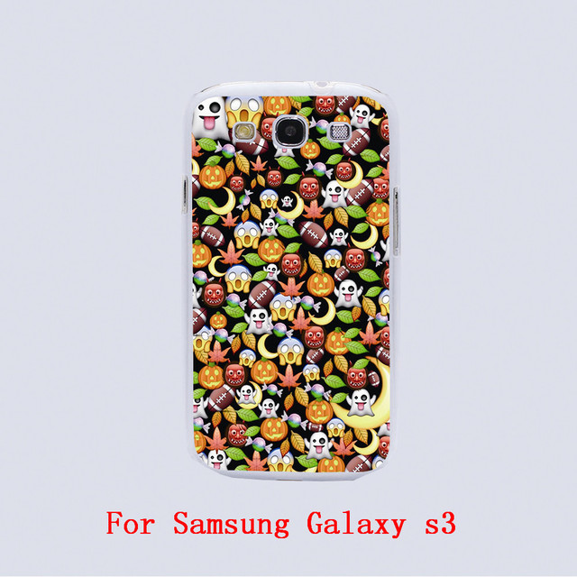 Halloween emoji Design Transparent phone cover cases For Samsung Galaxy S3 9300 /S4 /S5 /S6 /S6 Edge