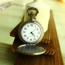 Free shipping wholesale dropship 2013 hot sale bronze vintage big round face Black Butler fashion quartz