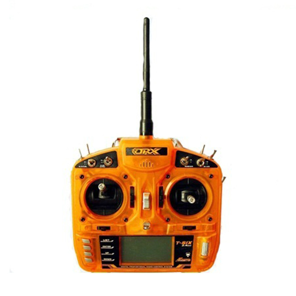 Full Range 2.4G 6CH ORX Orange Remote Control,RC Transmitter& Receiver Surpass DX6i JR FUTABA Radio for Helicopters,Quadcopters