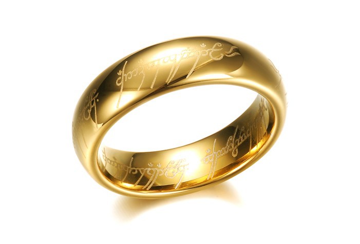 Men s Ring 18K Gold Plated Ring Unisex Couple Rings The Lord Of The Rings KJ010
