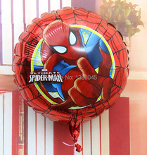 10 unids/lote 18 pulgadas de dibujos animados Spiderman helio Foil fiesta de cumpleaños hincha decoraciones navideñas partido de los niños Decora juguetes clásicos