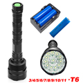 11 XML T6 LED 50000 lumen Outdoor lighting waterproof floodlight flashlight torch lantern camping light lamp