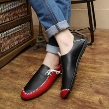 2015 summer autumn fashion men shoes casual breathable leather driving flats adult male loafers sneakers size