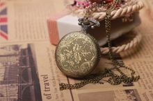 Artilady Fashion Jewelry the hunger game Retro necklace Pocket watch 2015 new coming
