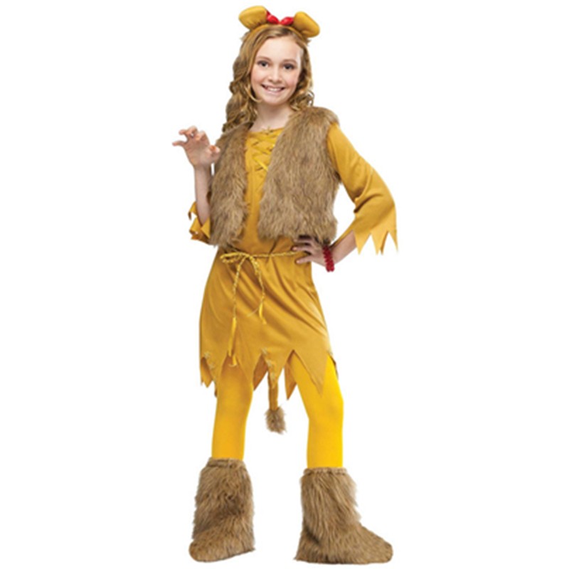 Kids Cosplay Courage Lion Child Girl Lovable Children Party Animal Halloween Costume Girls Halloween Costumes L15285 L15285 (7) 800x800