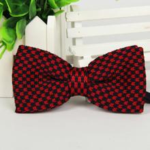brand gravata corbatas pajaritas hombre Red black man Knitting Bilayer Bow ties LYY4699 marca noeud papillon