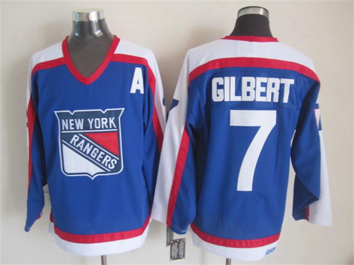 CCM Cheap men1977 1978 New York Rangers throwback Jersey 7 Rod Gilbert