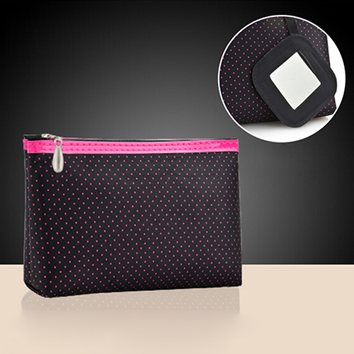 Fashion Style Women Stripe Dots Toiletry Makeup Bag Travel Cosmetic Storage Case Wash Pouch
