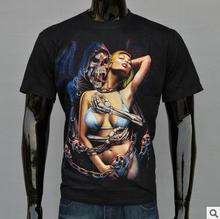 new brand t-shirt men pure cotton 3d t shirt carton personality T shirts skull skeleton t-shirt o’neck novlty camisetas #B0