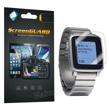 Military Grade INVISIBLE FRONT Film Anti-Shock & Glare Screen Protector Shield Skin For Pebble Time Steel Smart Watch