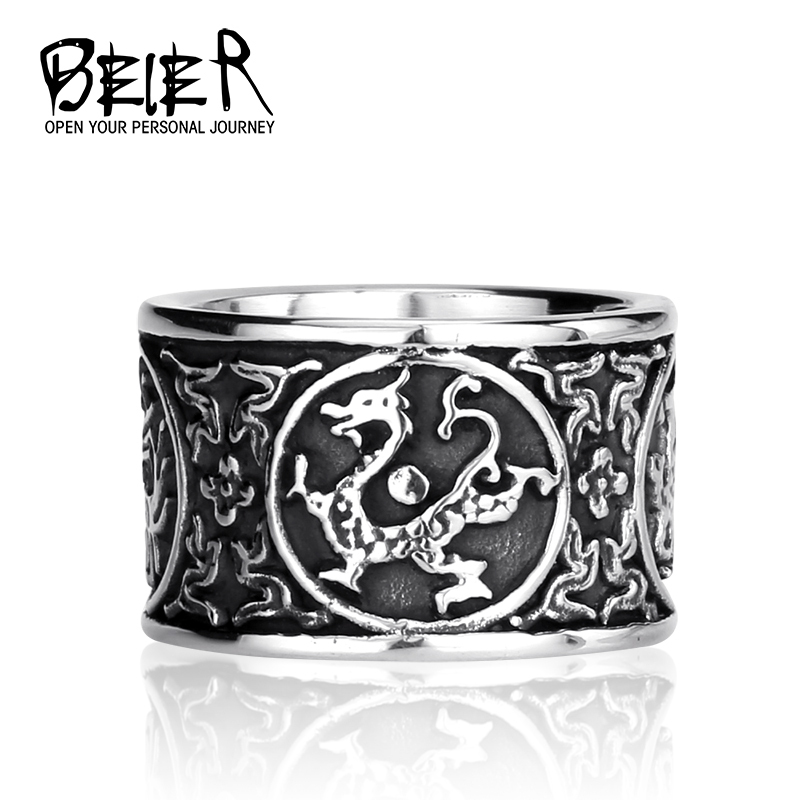 Beier new jewelry four ancient animals ring for man stainless steel chinese style hot jewelry ring for boy free shipping br8-145