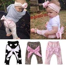 2016 Baby Toddler Kids Girls Bottoms Cartoon Leopard Bownot Geometric Heart Leggings Knit PP Pants For Boys UK