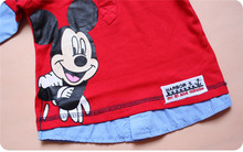 2015 new Baby boys 2pcs set autumn mickey full sleeve T shirt Pants bebes wear infants