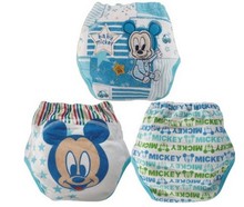 3pcs/lot New potty training pants cloth diapers baby panties mickey&minnie underwear underpants free shipping