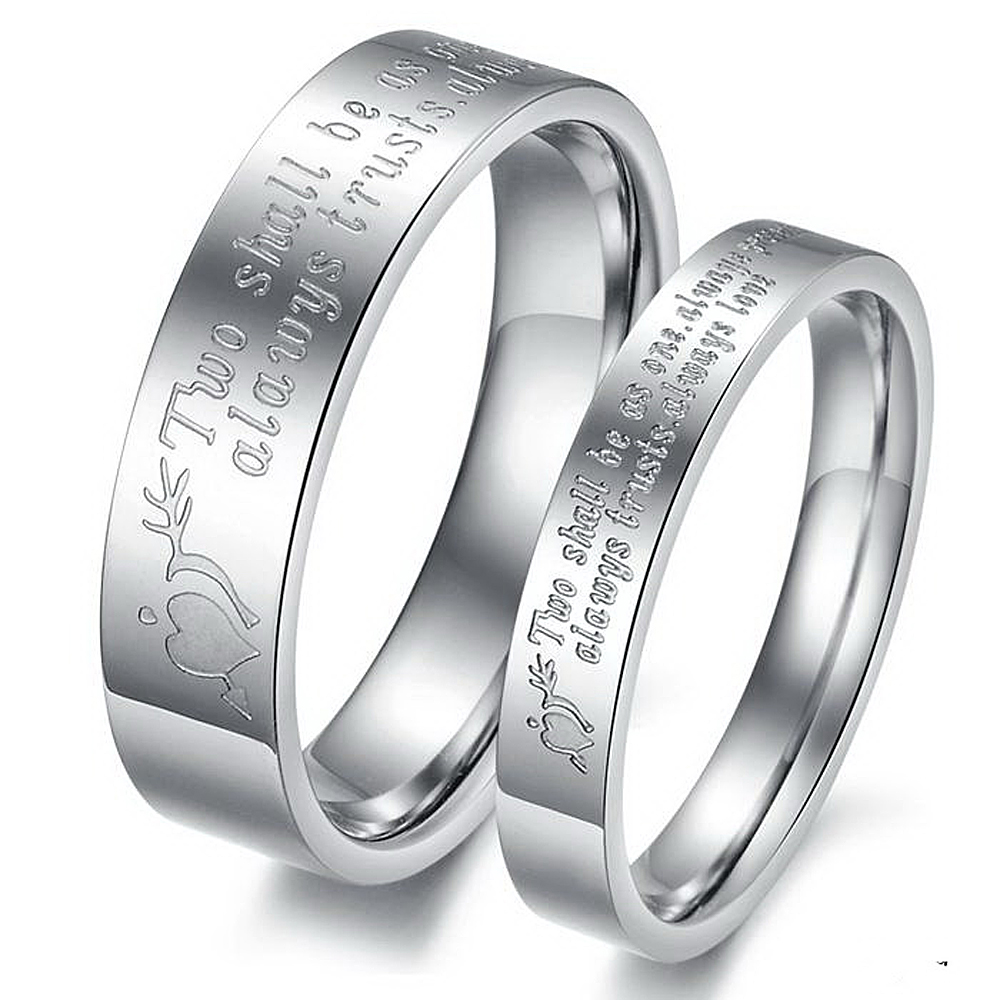 never darken titanium steel engraved love his and hers heart couple ring set romantic lovers wedding - His And Hers Wedding Rings Cheap never darken titanium steel engraved love his and hers heart couple ring set romantic lovers wedding - His And Hers Wedding Rings Cheap