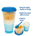 Cereal On The Go Food Cup Water Bottle Folded Spoon Gel Insulated Freeze Gel Travel Food