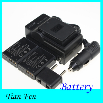 Tian Fen 3pcs Battery+Charger LP-E10 LP E10 Rechargeable Camera Battery For Canon Camera 1100D Rebel T3 Kiss X50 LPE10