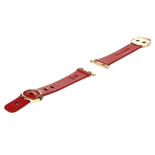 Red Band 38mm Baseus Modern Series Classic Buckle Genuine Leather Watchband for Apple Watch