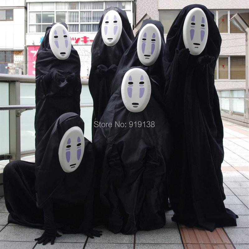 Spirited Away Kaonashi No Face Faceless Man Ghibli Halloween Anime Cosplay Costume Mask Glove In 