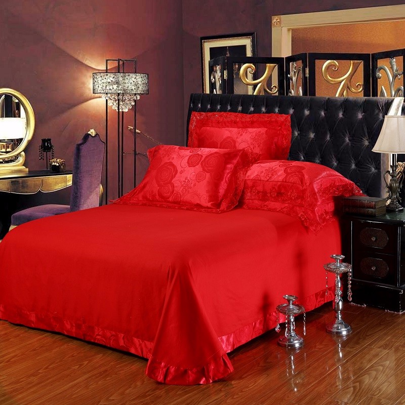 Queen King Size Luxury Jacquard Lace Bedding Set Blue Silver Green