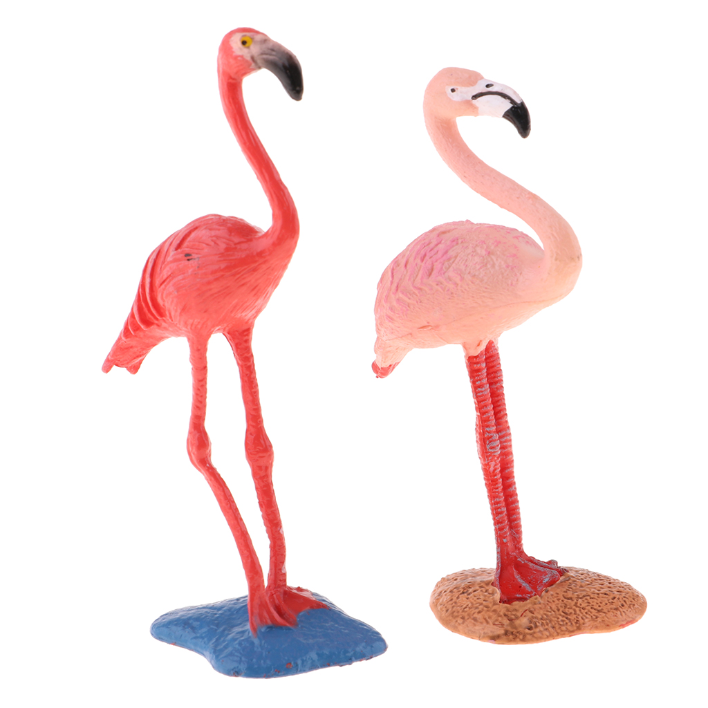 2pcs Figurines and Statues Red Crowned Crane Realistic for Home Table Decor 