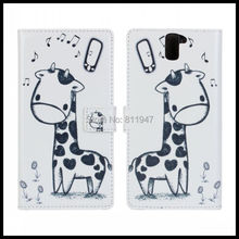 For Oneplus One 1+ Giraffe Flip Leather Case with stand & Card Holder Case Cover for One Plus One One_Plus Phone 50 pcs/lot