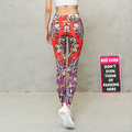 High Elasticity Graffiti Printed ballet Yoga Pants Women s Red Tights Sports Fitness Running Moto Training