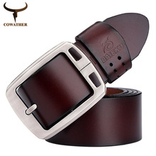 Strap male genuine leather strap cowhide belt pure male pin buckle  freeship dropship
