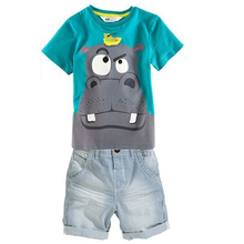 baby Boys clothing shorts Summer cartoon Sets Boys 2015 casual Brand Clothing Set Kid Apparel T
