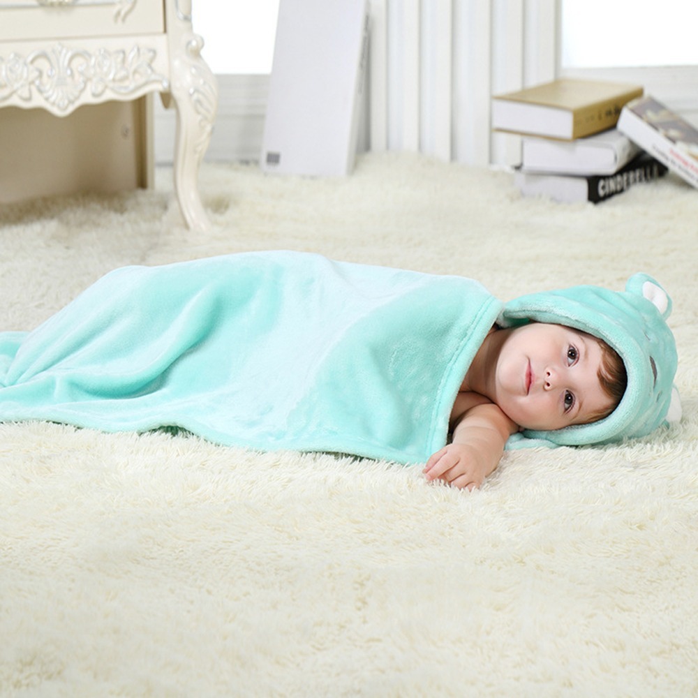2 Color Baby Bathrobe Caroset Bathing Suit Baby Blankets Hooded Bathrobe Infant Homewear Infant Robe Size 100 Free Size New #LNF
