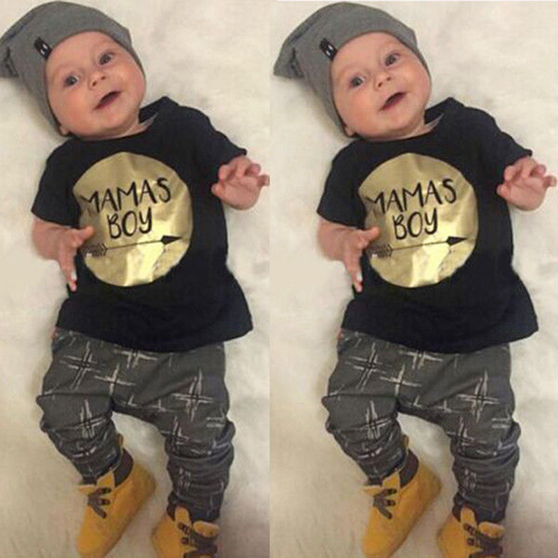 New 2016 NewBorn Baby Boy Clothes Summer Bebes Bebek Giyim Kids Children Clothing Set Roupa Infantil