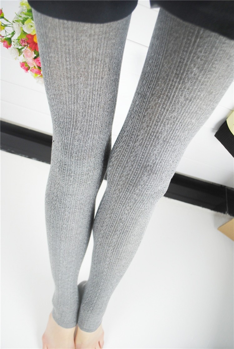 Manocean korean style Multicolor fleece cotton blended thick cold-proof millet solid women winter leggings w017 (16)