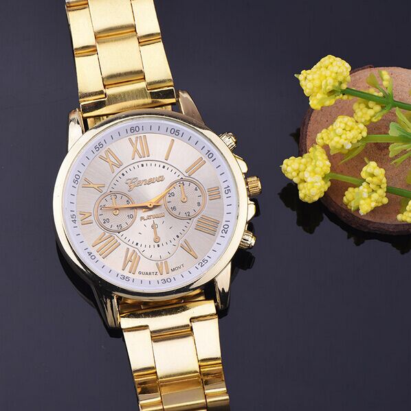 Classy And Chic Popular Alloy Geneva Watch Flower Printed Geneva Watches For Ladies Casual Wristwatches Quartz Floral Watch