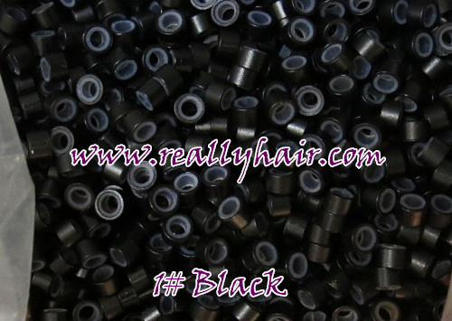 1000pcs bottle silicon lined Micro Links Rings Beads font b Hair b font Feather font b