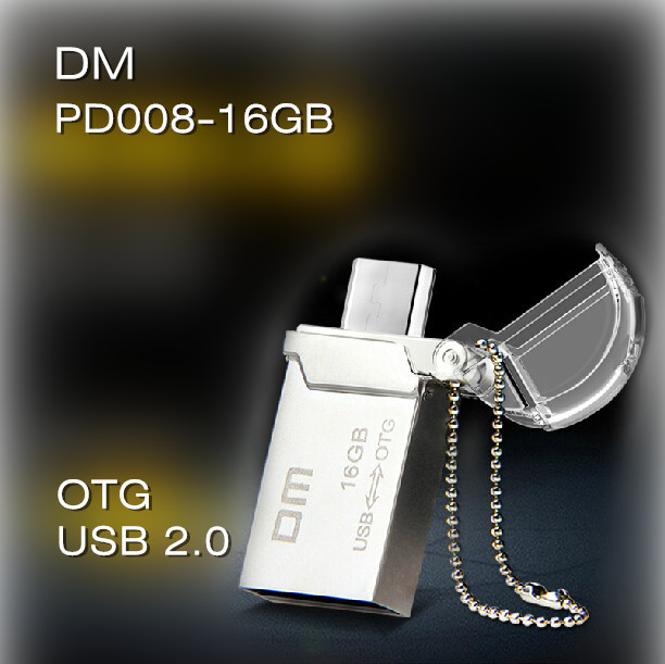 DM PD008 OTG USB 100% 32 Г 16 Г 8 Г USB Флэш-Накопители смартфон флэш-Накопитель Micro USB Портативный Хранения Памяти Металла USB Stick бесплатно