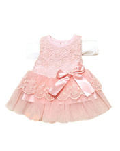 Fashion Child Kids Girls Princess Party Wedding Lace Dress Flower Bow knot Tutu Dress