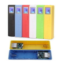 (No Battery)Aluminum Power Bank Box With LCD Screen 18650 Power Bank DIY Kit Mini Power Bank Box