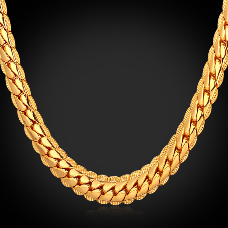 Trendy Gold Chain For men Jewelry Wholesale Rose Gold/Platinum/18k Stamp Real Gold Plated ...