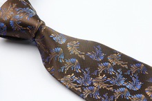 NT0234 Brown Blue Novelty Man s Classic Business Wedding Party Luxury Tie Fashion Jacquard Woven Silk