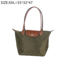 fashion Ladies Nylon long shopping bag vintage bobos for female,XXL size handle folding handbag lightweight travel bag champion