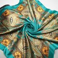 90cm 90cm Women satin Square Scarf High Quality Imitated Silk Satin Scarves Shawl Hijab 2016 fashion