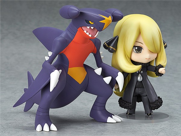 Hot 10CM Pokemon Action Figure Toy font b Anime b font Nendoroid Pokemon Figures Cynthia Garchomp