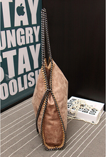 Solid Scrub Foldable Chain PU Handbag Shoulder Bags Multicolor Wild High End Women Leather Handbags Channel