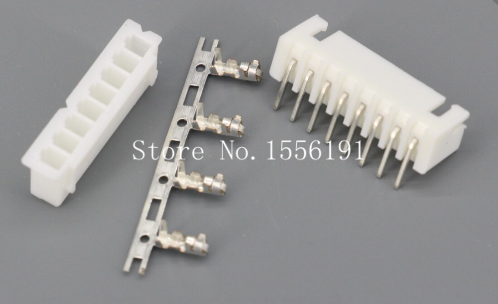 100Sets Kit XH2 54 8P 8Pin Curved needle spacing 2 54mm connectors Male and Female Plug