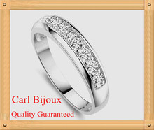 60 off Ladies White Gold Plated Engagement Women s Austrian Crystal Finger Ring Zircon CZ Diamond