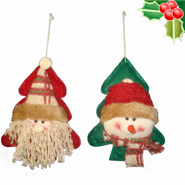 ... Christmas-decoration-Santa-snowman-2Pcs-set-Christmas-tree-pendant
